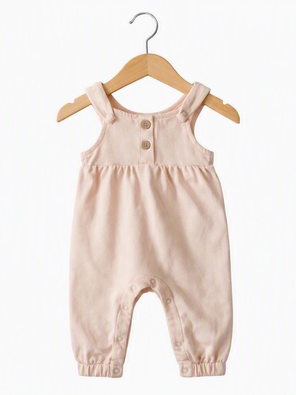 10/$15 Monkey Bars Baby Girls' Romper - Soft Pink Adjustable Straps
